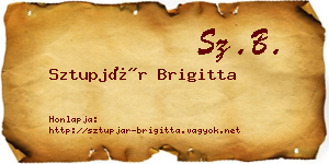 Sztupjár Brigitta névjegykártya